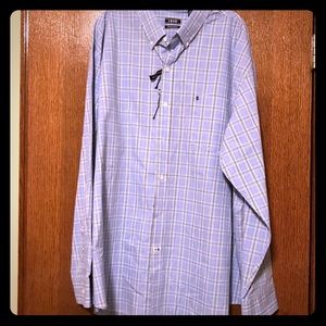 IZOD dress shirt plaid XXL